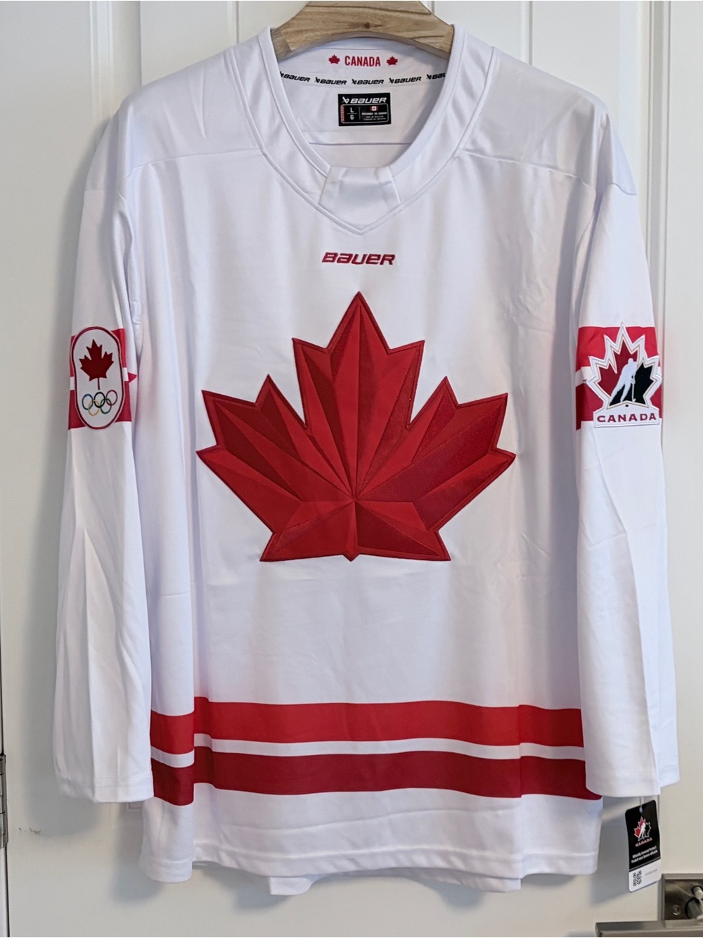 BNWT Authentic Bauer 2026 Olympics Team Canada White Jersey Large NEW